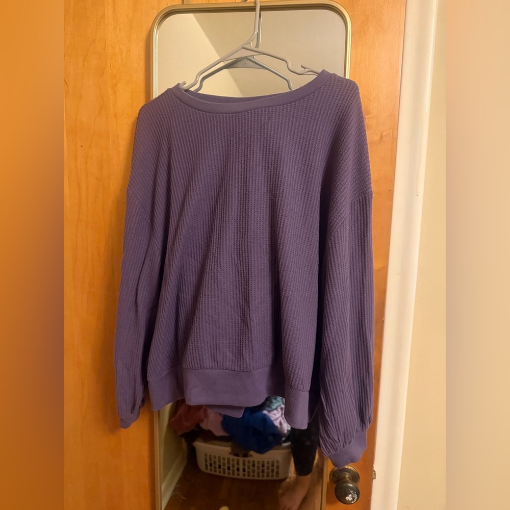 Old Navy XXL purple waffle knit pajama set